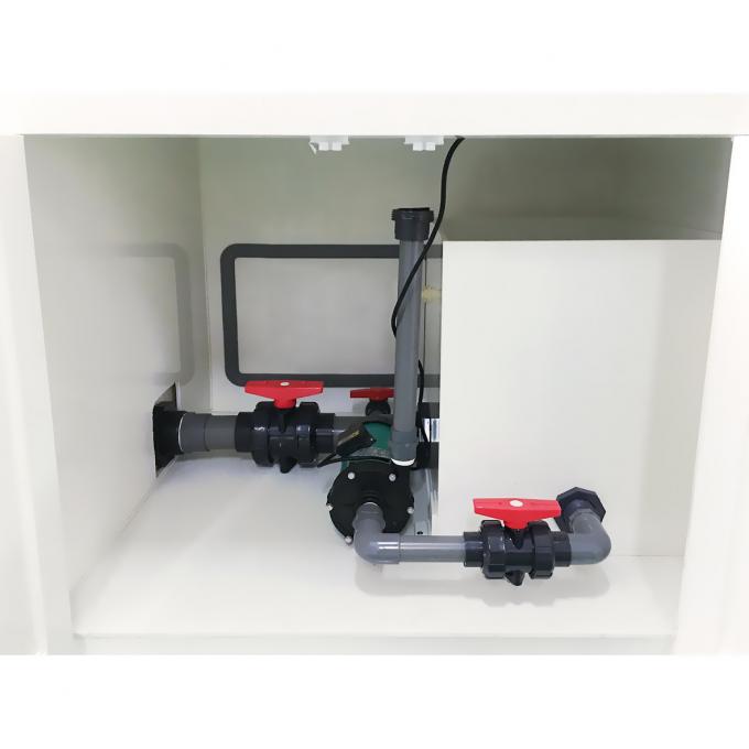 스크러버 탱크와 함께 벽에 장착 된 실험실 연소 후드 낮은 소음 수평 공기 흐름 2