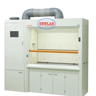 좋은 가격 스크러버 탱크 제조업체와 함께 벽에 장착 된 실험실 연소 후드 낮은 소음 수준 및 수평 공기 흐름 온라인으로